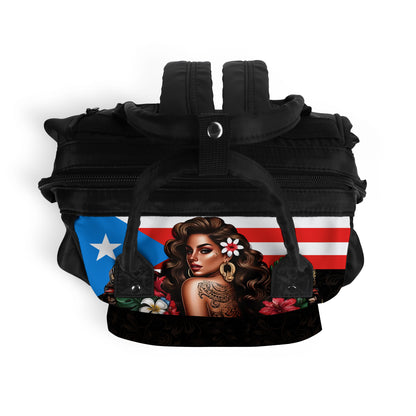 I didn't choose to be Boricua. I just got Lucky (Black) - Large Capacity Backpack, Duckbilled Backpack BPBOR06